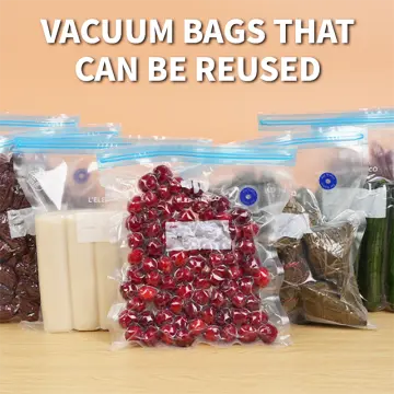 Customizable Vacuum Zipper Bags with Air Valve - BPA-Free Reusable Food Storage Bags with Custom Logo & Size Options (Wholesale Pricing)